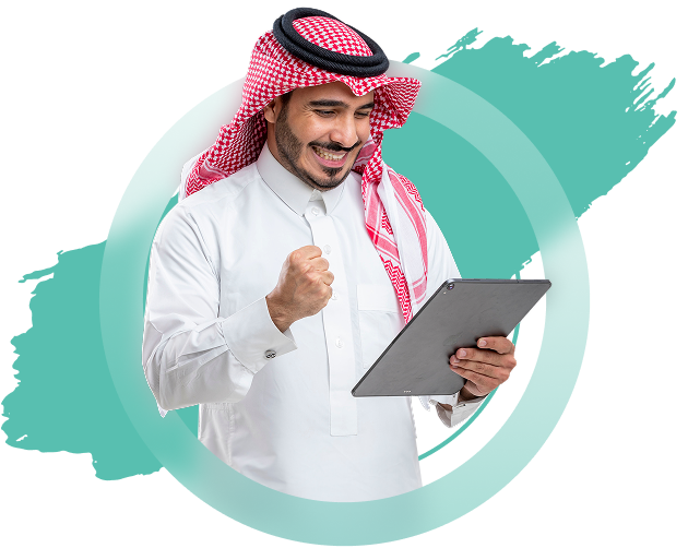 Person with tablet